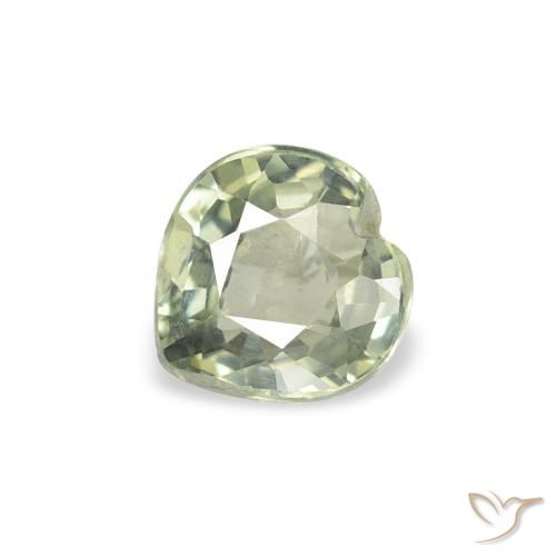 0.62ct 天然 中绿色 蓝宝石, 心形, VS