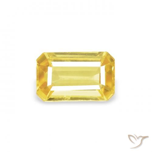 0.41ct 天然 托斯卡纳黄 蓝宝石, 祖母绿式切割, VS