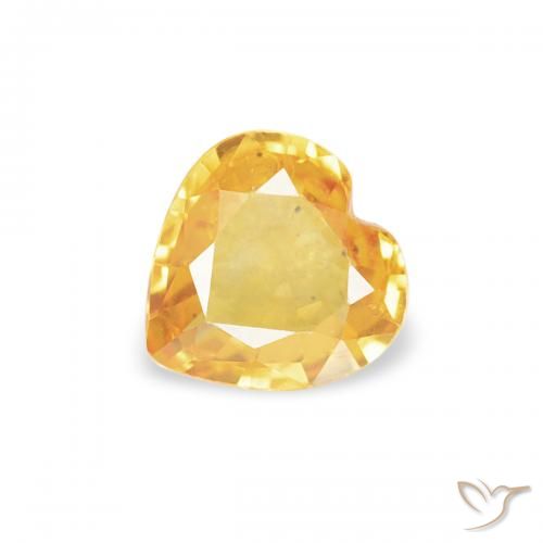0.34ct 天然 亮金 蓝宝石, 心形, VS