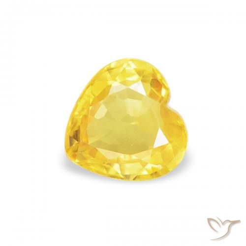 0.40ct 天然 大黄蜂黄 蓝宝石, 心形, VS
