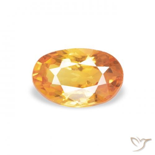 0.60ct 天然 深橙金 蓝宝石, 椭圆形, VS