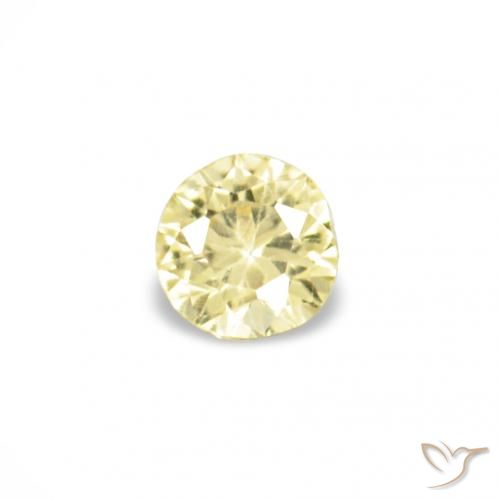 1.54ctw Medium Light-Yellow 蓝宝石, 圆形的, VVS-VS