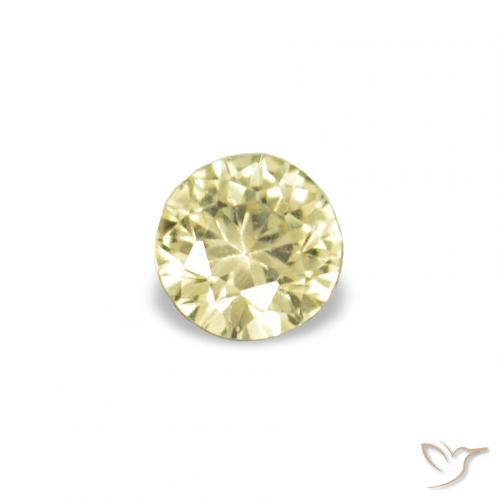 1.53ctw Medium Light-Yellow 蓝宝石, 圆形的, VVS-VS