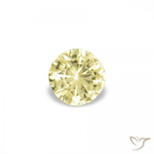 1.53ctw Medium Light-Yellow 蓝宝石, 圆形的, VVS-VS