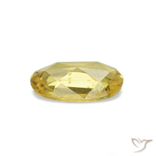 0.34克拉天然黄色蓝宝石，椭圆形切割，5.7×3.9毫米，VS