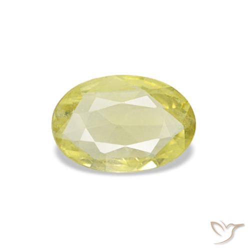 0.28克拉天然黄色蓝宝石，椭圆形切割，5.5×3.7毫米，VVS-VS