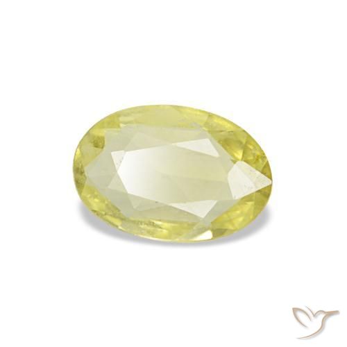 0.28克拉天然黄色蓝宝石，椭圆形切割，5.5×3.7毫米，VVS-VS
