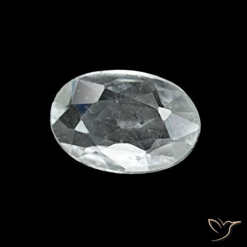 0.37克拉天然灰色蓝宝石，椭圆形切割，5.8×4毫米，VVS-VS