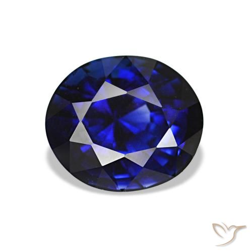 1.34克拉天然蓝宝石，椭圆形切割，6.6×5.7毫米，VVS
