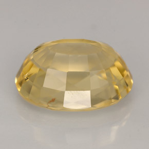 5.95克拉天然黄色方柱石，椭圆形切割，13.4×10.5毫米，VS