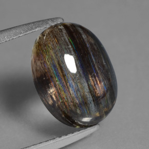 4.07克拉天然多色方柱石，椭圆形切割，11.5×9.2毫米，透明