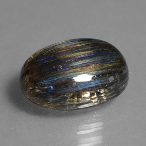 4.07克拉天然多色方柱石，椭圆形切割，11.5×9.2毫米，透明