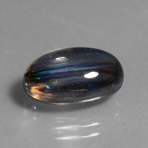 5.76克拉天然多色方柱石，椭圆形切割，13.7×9.1毫米，透明