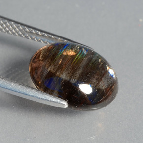 4.21克拉天然多色方柱石，椭圆形切割，11.6×10毫米，透明