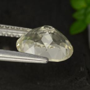 1.69克拉天然黄色方柱石，椭圆形切割，8.6×7.2毫米，VS