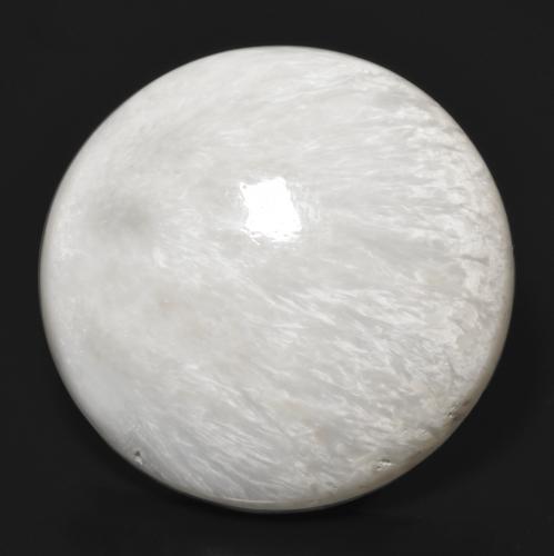 24.42克拉天然沸石，圆形切割，不透明