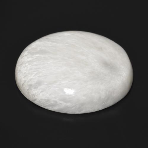 24.42克拉天然沸石，圆形切割，不透明