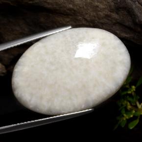 22.70克拉天然白色沸石，椭圆形切割，30×20.4毫米，不透明
