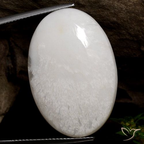 26.64ct 天然 浅白色 硅藻土, 椭圆形, 不透明