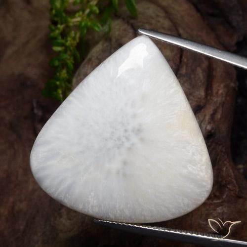 21.93ct 天然 米白色 硅藻土, 梨形, 不透明
