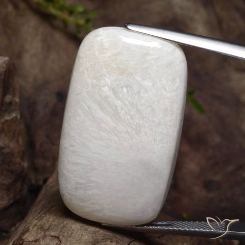28.79ct 天然 米白色 硅藻土, 软垫, 不透明