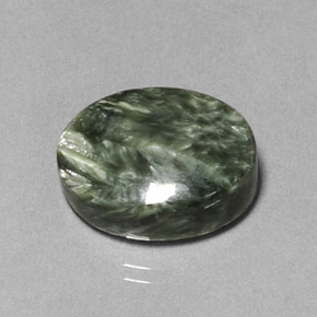 9.89克拉天然绿色绿泥石，椭圆形切割，15.8×11.9毫米，不透明
