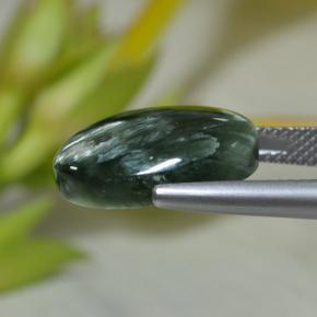 7.43克拉天然绿色绿泥石，椭圆形切割，15.9×12毫米，不透明