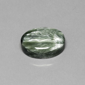 8.92克拉天然绿色绿泥石，椭圆形切割，16×12.1毫米，不透明