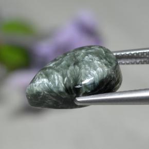 8.19克拉天然绿色绿泥石，梨形，16×11.8毫米，不透明