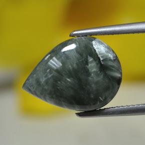 8.13克拉天然绿色绿泥石，梨形，16.4×12.1毫米，不透明