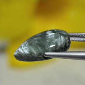 8.13克拉天然绿色绿泥石，梨形，16.4×12.1毫米，不透明