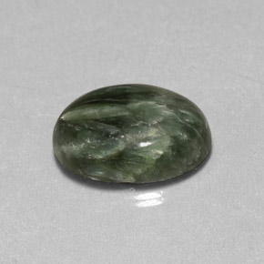4.57克拉天然绿色绿泥石，椭圆形切割，14×9.8毫米，不透明
