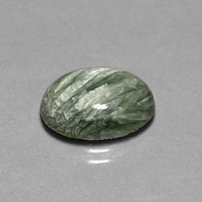 4.69克拉天然绿色绿泥石，椭圆形切割，14×10.1毫米，不透明