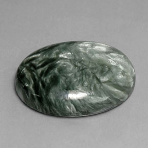 10.79克拉天然绿色绿泥石，椭圆形切割，20.1×15.1毫米，不透明