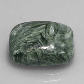5.87克拉天然绿色绿泥石，垫形剪裁，13.9×10毫米，不透明