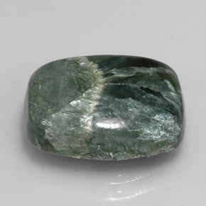 5.49克拉天然绿色绿泥石，垫形剪裁，14×10.2毫米，不透明