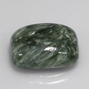 5.71克拉天然绿色绿泥石，垫形剪裁，14×10.1毫米，不透明