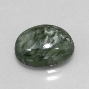 3.55克拉天然绿色绿泥石，椭圆形切割，11.7×9.2毫米，不透明