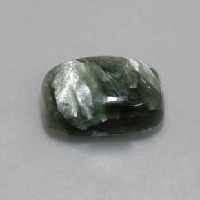 5.57克拉天然绿色绿泥石，垫形剪裁，14×10毫米，不透明
