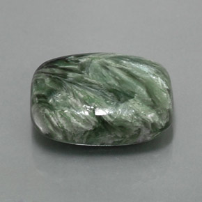 6.09克拉天然绿色绿泥石，垫形剪裁，13.9×10毫米，不透明