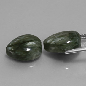 克拉天然蛇纹石，梨形，不透明