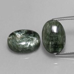 13.29天然绿色绿泥石，椭圆形切割，14×10.1毫米，不透明