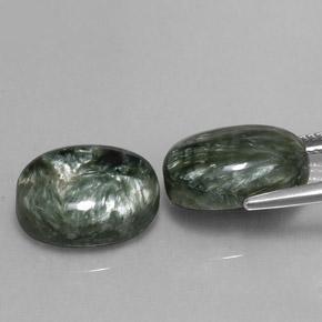 13.29天然绿色绿泥石，椭圆形切割，14×10.1毫米，不透明