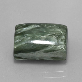 9.28克拉天然绿色绿泥石，长方形切工，14×9.9毫米，不透明