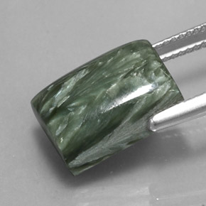 9.28克拉天然绿色绿泥石，长方形切工，14×9.9毫米，不透明