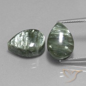 12.42ctw 天然 绿色 绿龙晶, 梨形, 不透明