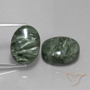21.51天然绿色绿泥石，椭圆形切割，16×12.1毫米，不透明