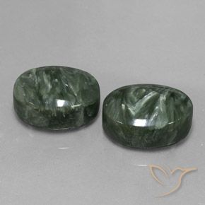 21.51天然绿色绿泥石，椭圆形切割，16×12.1毫米，不透明