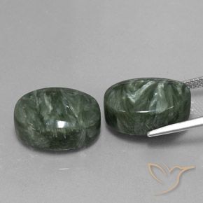 21.51天然绿色绿泥石，椭圆形切割，16×12.1毫米，不透明