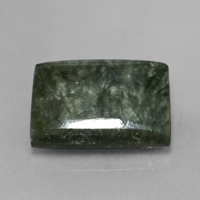 9.39克拉天然绿色绿泥石，长方形切工，16×11.9毫米，不透明